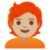 person, medium-light skin tone, red hair